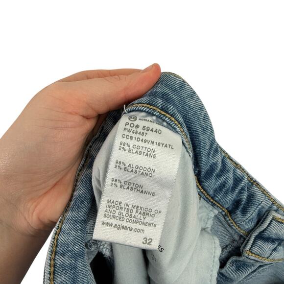 AG Adriano Goldschmied Saige Wide Leg Crop Jeans 18 Years Atlantic Womens 32 - Picture 8 of 9